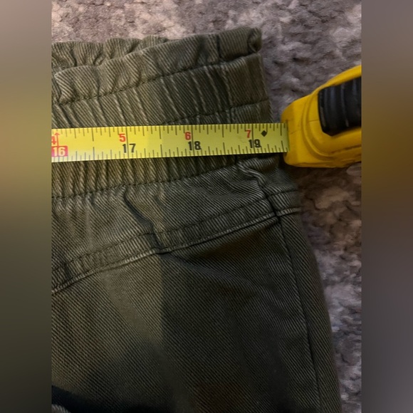 Knox Rose Dark Green Cargo Pants cropped size XXL (SKU K123) elastic waist - Picture 4 of 12